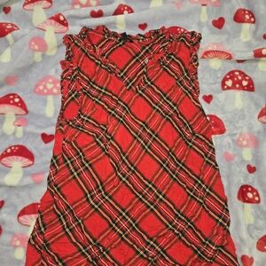 Talbots Red Plaid Sleeveless Blouse Womens Extra Small Gingham